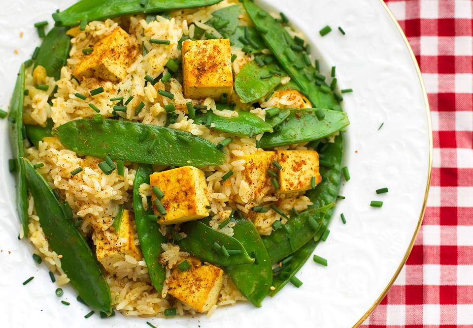 Gebratener Tofu mit Orangen Sesam Soße
