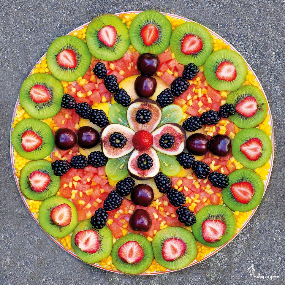 Obst Mandala Healthy On Green