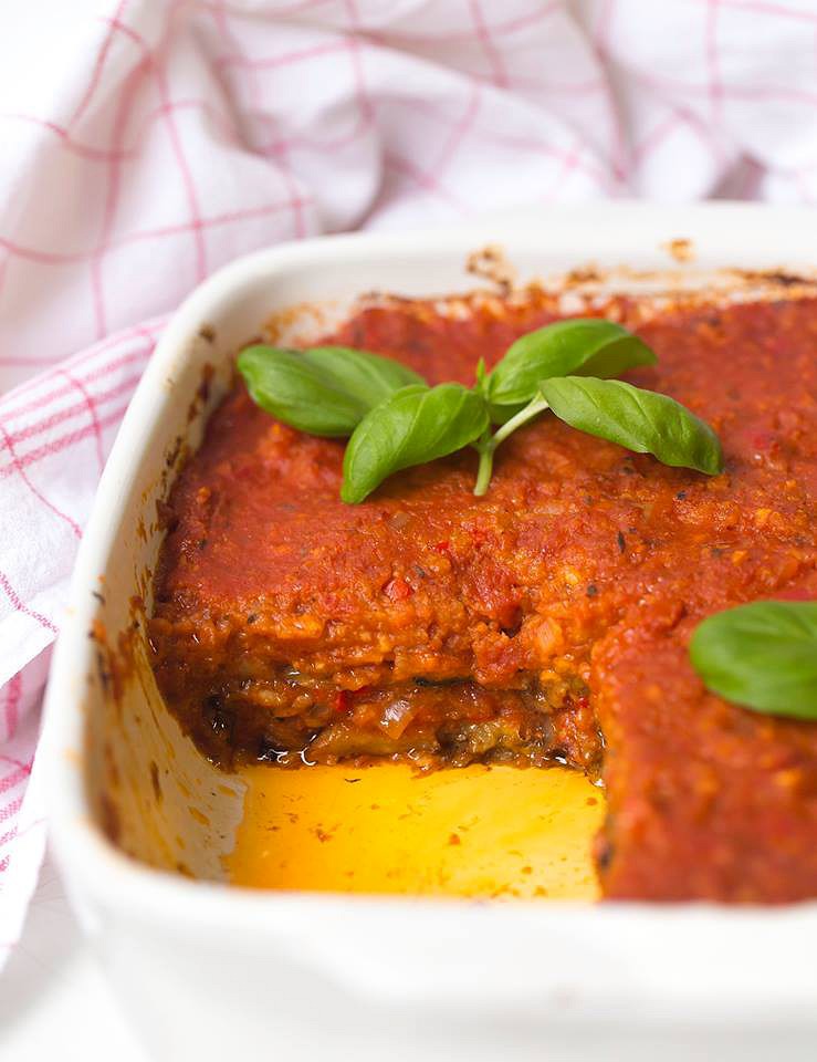 Veganes Moussaka mit Reishack