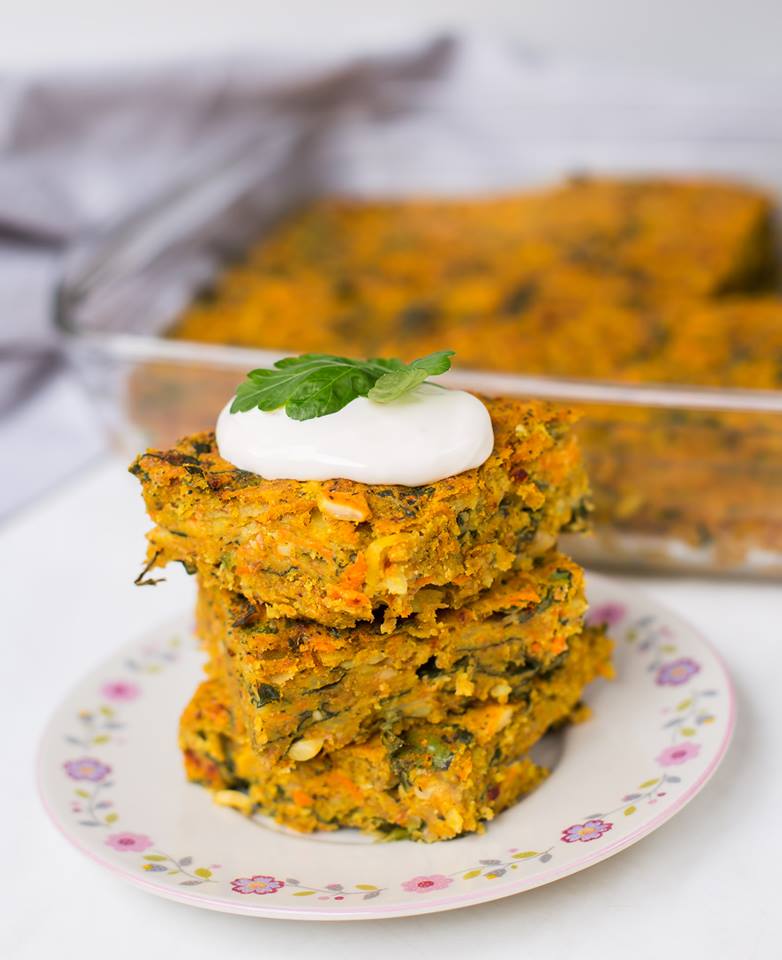 Veganer Gemüsekuchen mit Spinat